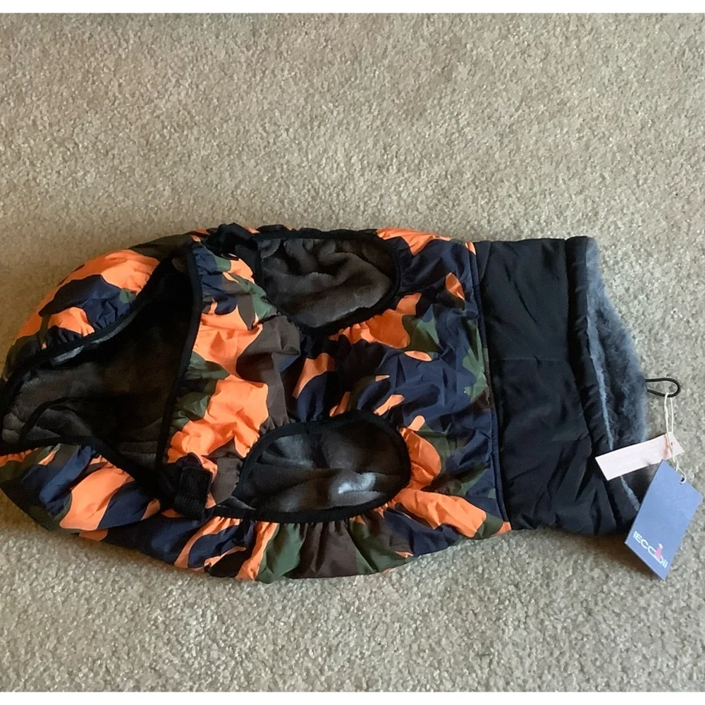 NWT IECOii Reflective Fleece Warm Camouflage Large Dog Jacket